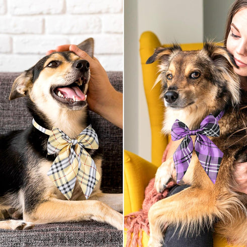 Segarty Dog Neck Bows, 30PCS Adjustable Pet Bowties Collar for Medium Large Dogs, Grooming Accessories for Christmas