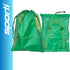 Sporti Swimming Equipment Bag - Zipper Pocket Mesh Drawstring Backpack, Big Mesh Gym Bag for Workout Gear