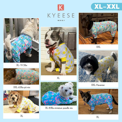 KYEESE X-Large Dog Pajamas - Quick-Dry Mesh Pjs for Small Dogs, Lightweight UV-Protective Flamingo Pattern Costume