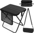 CarryEpic Portable Folding Camp Stool with Side Pocket, Taller Foldable Camping Stool for