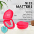 FRESH KNIGHT Retainer Case (2 Pack) with Vent Holes for Denture, Mouth Guard, Aligners - Bright Pink