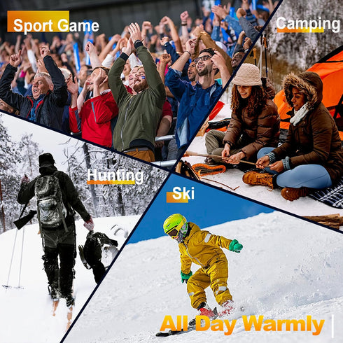 Rechargeable Hand Warmers - 14000mAh Electric Heater, Max 20 Hrs Warmth, Dual-Side Heating, 2 Pack