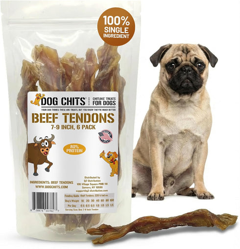 Dog Chits Beef Tendons for Dogs & Puppies - High Protein, Low
