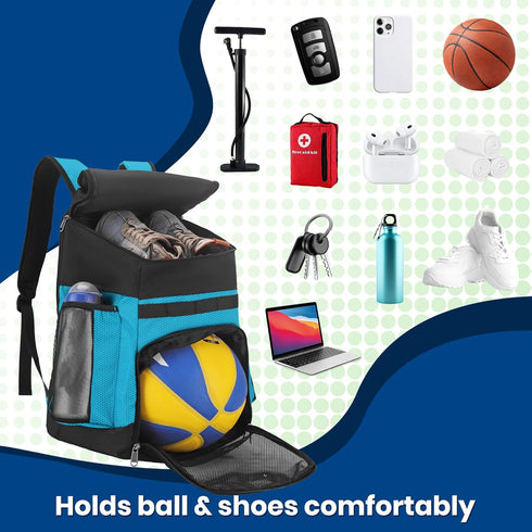 Backpack Hsmihair Basketball Large Sports Bag for Men&Youth,Gym Bag with Separate Ball & Shoes Compartment,Travel Bag