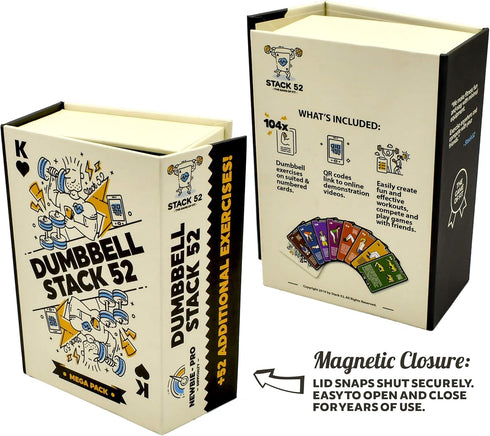 52 Sets (2019 Pack) Stack Dumbbell Exercise Cards. Workout Playing Card Game. Video Instructions Included. Perfect
