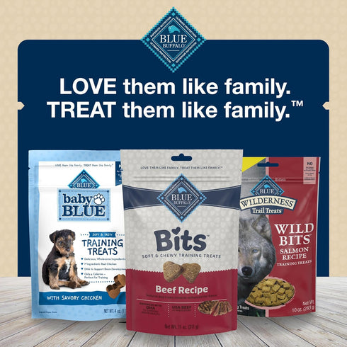 Blue Buffalo Bits Soft Dog Treats for Training, Natural Ingredients & Enhanced with DHA, Beef Recipe