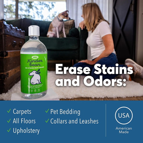 Dog & Cat Urine Stain and Odor Eliminator for Carpet, Upholstery, Hard Floors - 24 oz., Grapefruit Tea Tree Scent