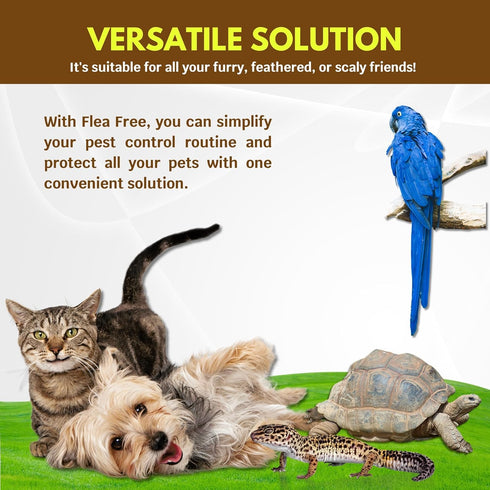 Flea Free Organic Food Supplement for Dogs - Anti-Flea Vitamins, Chemical-Free Multivitamin, 32 oz