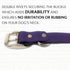Regal Dog Products Small Purple Dog Collar with Heavy Duty Double Buckle & D Ring, Adjustable Biothane Chew Resistant
