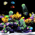 WishLotus 2 PCS Jellyfish Fish Tank Decorations, Simulation Jellyfish Plant Ornament, Glow Decorations (S, Yellow)