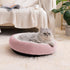 Love's Cabin Round Donut Cat and Dog Cushion Bed, 20in Pet Bed for Cats or Small Dogs, Anti-Slip & Water-Resistant, Pink