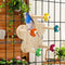 DVHEY Bird Rotating Perch Toy,Durable Unique Wooden Ferris Wheel Parrot Toys with 5
