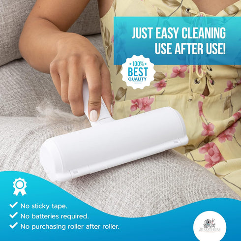 Couch Pet Hair Removal Tool and Roller - Easy-to-Clean, Reusable Dog Hair Remover for Couch, Car, Ideal for Cat Hair