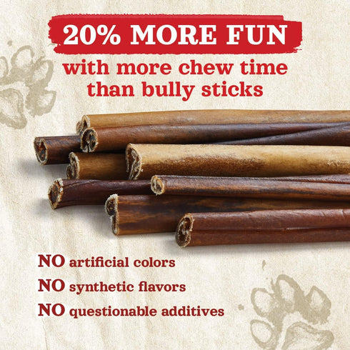 Natural Farm Collagen Chews, 6 Inch, 10 Pack, Odor-Free Bully Sticks & Rawhide Alternative Dog Treats, 95% Collagen.