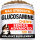 Senior Advanced Glucosamine Chondroitin Joint Supplement for Dogs - Hip & Joint Pain Relief Pills for Large & Small