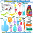 32Pcs Elovien Snow Toys Snowball Maker Snow Molds for Kids Outdoor with Foldable Snow Sleds, Long Shovels Tool, Snowman