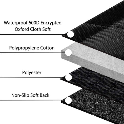 Hammock Femuar Dog Car Seat Cover with Storage Pockets Mesh Visual Window, Waterproof Nonslip , Heavy Duty Scratchproof