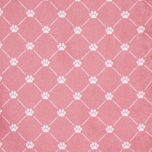 Bone Dry Pet Grooming Towel Collection, Trellis Print Microfiber Absorbent Drying Set, 15x30, Rose, 3 Count