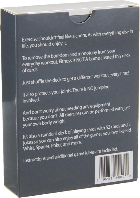 Low-Impact Exercise Playing Cards, 52-Card Deck for All Fitness Levels, Bodyweight Strength Training & Cardio, Fun