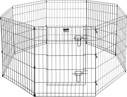 Pet Trex 24" Exercise Playpen for Dogs, Eight 24" x 30" High Panels with Gate