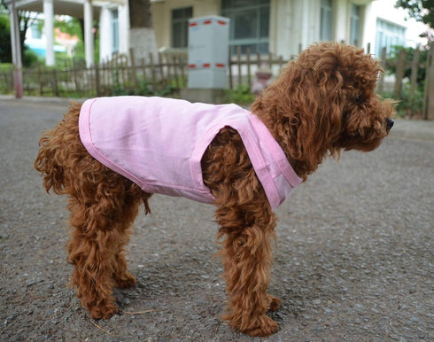 2018 Pet Clothes Dog Blank T-Shirt Tanks for Small Medium Large Dogs, 100% Cotton Summer Vest (M, Pink)