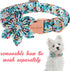 Unique Style Paws Dog Collar with Flower, Adjustable Flower Pattern Collar for Small Medium Large Dogs