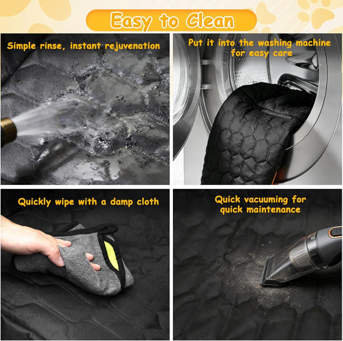 Hammock, Falafa Dog Car Seat Cover for Back Seat, Waterproof Non-Slip Car Seat Cover for Dogs Pets, Car Back Seat