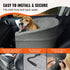 VEVOR Dog Car Seat - Waterproof Booster Seat with Storage Pocket, Clip-On Safety Leash, Gray