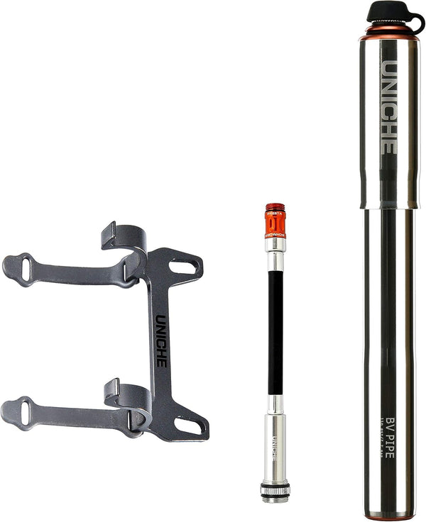 UNICHE Tech HV Bike Frame Pump with Gauge, Fits Presta & Schrader, Portable Mini Bicycle Pump