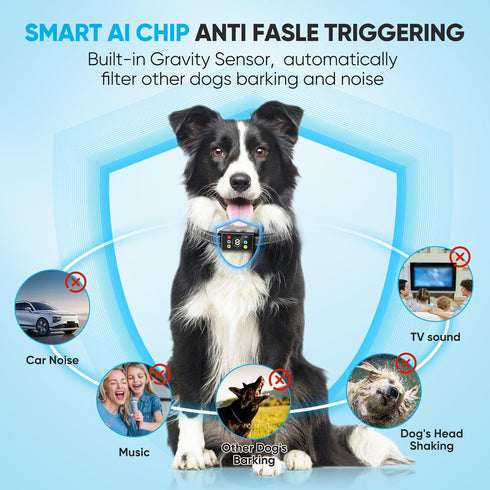 MODUS Dog Bark Collar, Rechargeable Anti Barking Training Collar with 8 Adjustable Sensitivity for All Dog Sizes