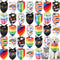 60 Pcs Rainbow Dog Bandana, Dog Bandanas Gay Pride Rainbow Scarves Bibs