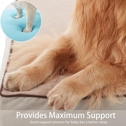 Orthopedic Memory Foam Dog Bed, Cooling Beds for Medium/Large Dogs, Waterproof Pet Bed for Crate, Removable Washable