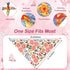 100 Sweetude Pcs Dog Bandanas Bulk Floral Pattern Triangle Scarf Adjustable Washable Bandana Bibs for Small Medium