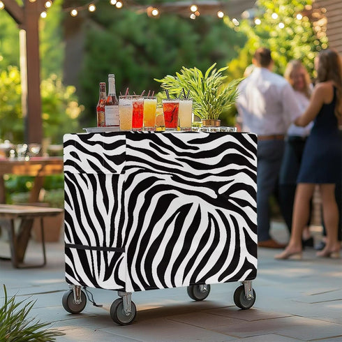 80 Quart Rolling Cooler Cart Cover, Waterproof Easy to Clean Outdoor Cart Cover with Adjustable Drawstring