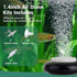 hygger Mini Aquarium Air Stone, Small Bubble Stone, Ultra Silent Oxygen Diffuser Kit for Fish Tank