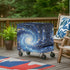 Xumfabuy 80-100 Patio Cooler Cover, Outdoor Bar Cart Cover for Quart Rolling Ice Chest Cooler, Galaxy Cart Covers