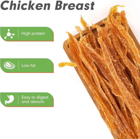 MON2SUN 17.64 -Pack 1) Dog Treats, Chicken Jerky Strips for Small Dogs, High Protein & Grain Free Snacks, Easy