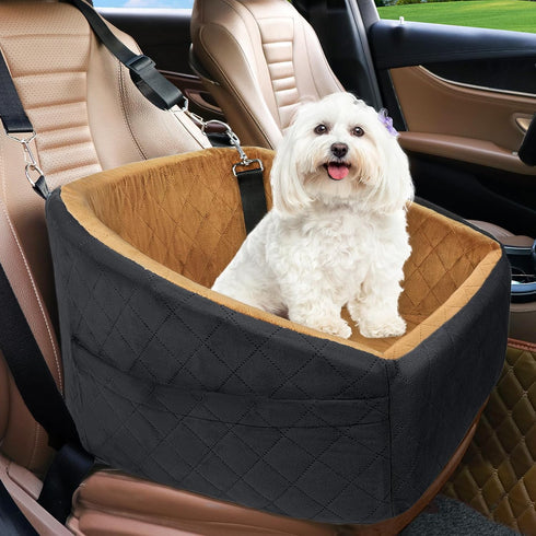 NEEZUKAR Dog Car Seat for Small Medium Dogs,Detachable Washable Dog Booster Seat
