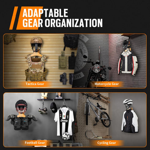 Tactical Gear Stand with Hooks - Plate Carrier Helmet Holder Wall Mount for Motorcycle Football Cycling Accessories