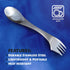 Tapirus 5 Spork Set of Steel Utensils | Durable Rust Proof Stainless Steel | Spoon, Fork, Knife, Carrying Case