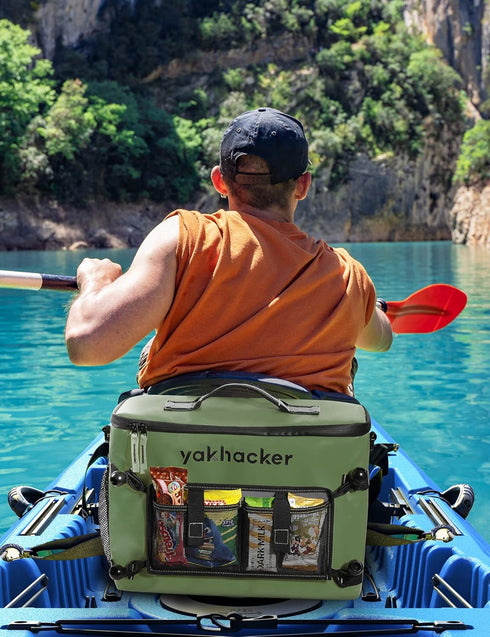 Waterproof Kayak Cooler Bag, Portable Ice Chest for Kayaking, Travel, Lunch, Beaches & Trips, Lawn-Chair Style Seats