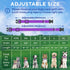 TECEUM Reflective Purple Pet Collar, L, Extra Soft Padding, Basic Nylon Dog Collar with Quick Release Buckle