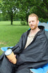 Wolf Essentials Anywear Cushion Hooded Blanket Weather Resistant Fleece & Vinyl, Portable Seated Comfort for Camping
