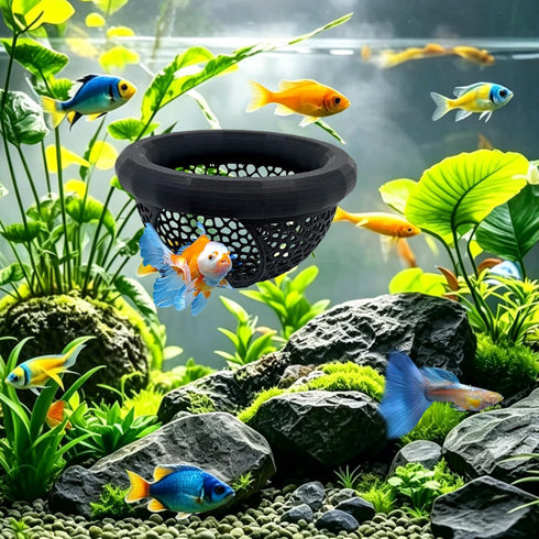 Obfuscate Hammock Floating Betta Hide Shrimp Cave, Multi Functional Betta Fish and Feeding Rings, Provide Safe Resting