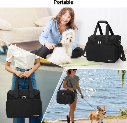 Dog Grooming Vacuum Bag, Pet Grooming Bag Extra Large Dog Grooming Storage Bag with Compartments Professional Travel