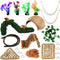 Fiwochic 14 Pcs Hermit Crab Accessories Natural Hermit Crab Toys Coconut Shell Hideout