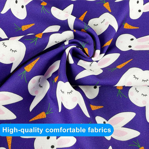 2 Pack, LosFong Easter Dog Bandanas Reversible Triangle Easter Eggs and Bunny Pet Scarf for Boys and Girls, Premium