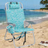 Pinikuyiro Backpack 5-Position, Folding Tall Beach Chair Lightweight, Beach Chair for Adults with Cooler Bag, Cup