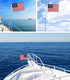 WDGG American Flag for Boat, 12x18 inches with 4 Heavy Duty Clips, Embroidered Stars and Brass Grommets