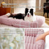 Bedsure Cute Dog Bed for Large Dogs - Washable Furry Puppy Beds, Orthopedic Corduroy Fleece, 36x27x8inches, Blush Pink